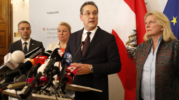 Strache-ügy - Az FPÖ kész kilépni a kormánykoalícióból