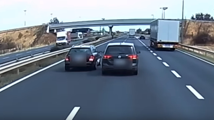 Életveszély az M1-es autópályán – videó