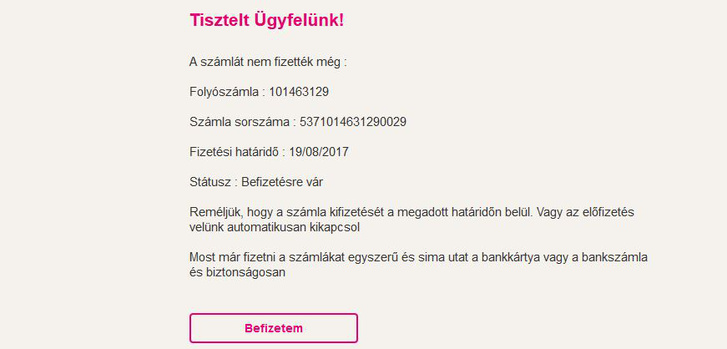 Törölje, ha ilyen levelet kap a Telekomtól