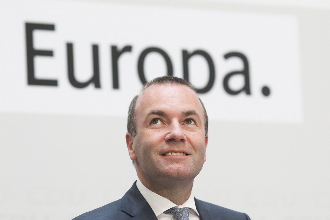 Manfred Weber, az Európai Néppárt európai parlamenti frakcióvezetője és csúcsjelöltje.
MTI/AP/Markus Schreiber
