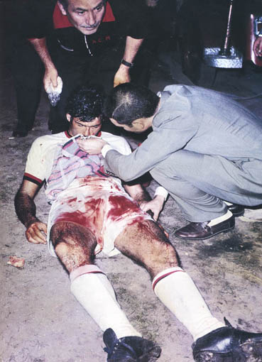 Nestor Combin a mérkőzés után. Fotó: Wikipedia - El Gráfico