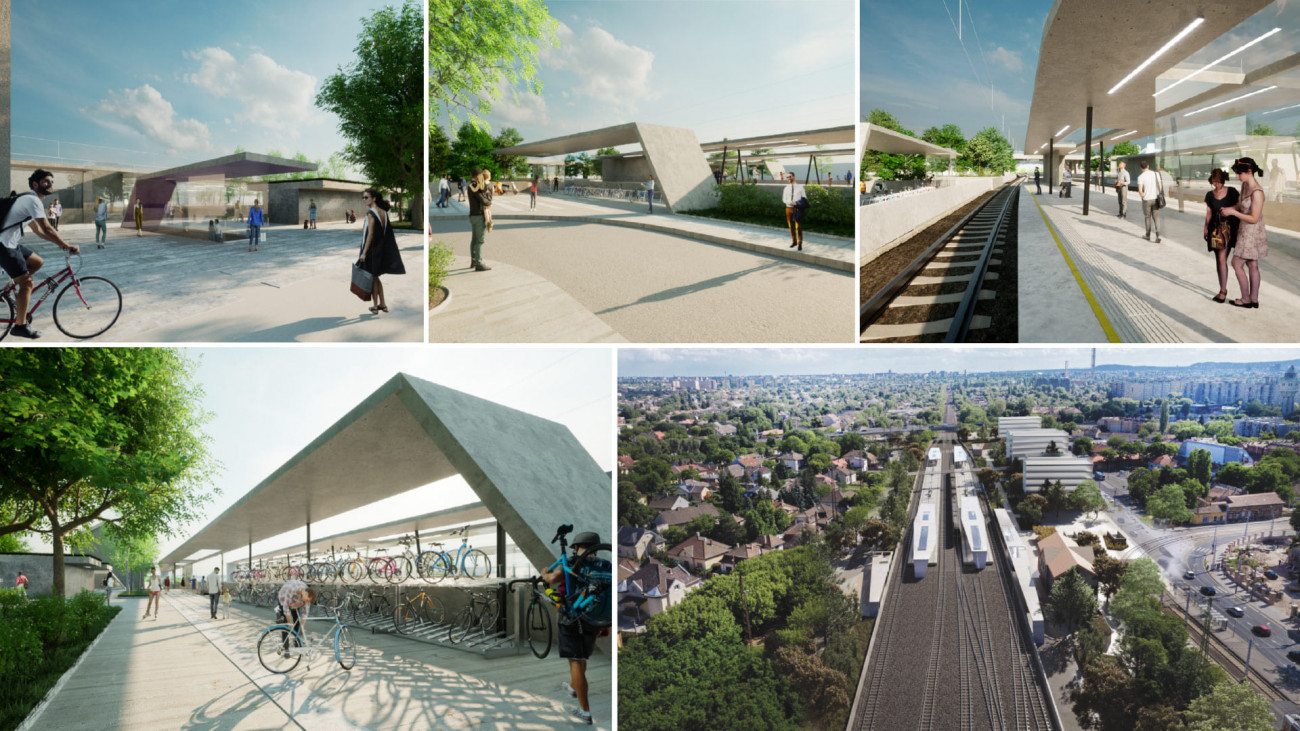 A Sporaarchitects koncepcióterve – karakteres építészeti megoldásokkal, a mai vasútmenti rozsdaövezetekben városközponti típusú fejlődés lehetőségét is felvillantva.
Vitézy Dávid/Facebook