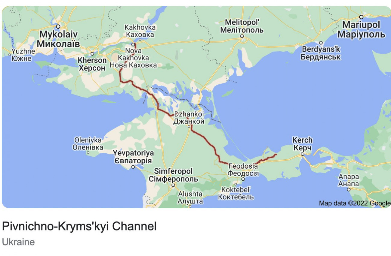 Észak-krími csatorna. Fotó: Twitter