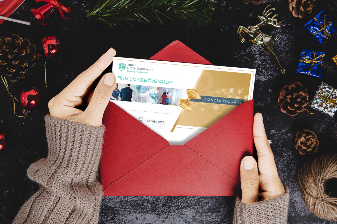 Merry christmas greeting card PSD mockup
