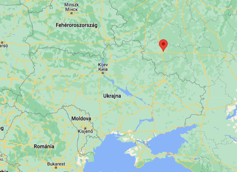 Kurszk elhelyezkedése (Google térkép)