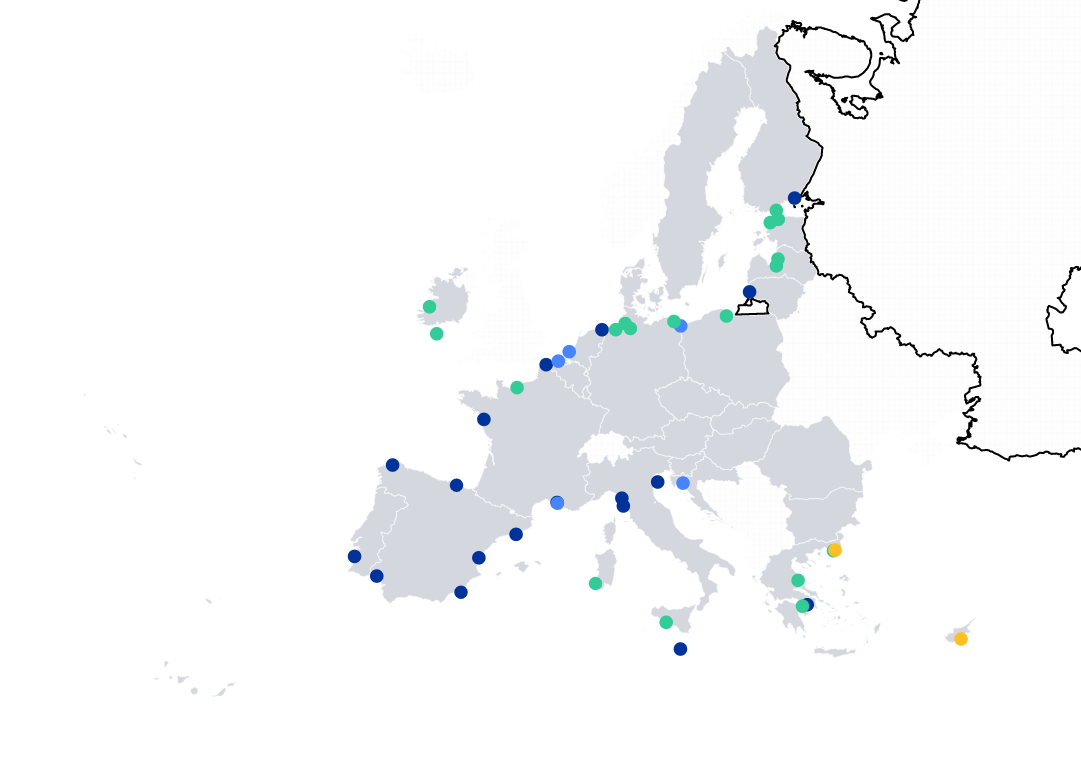 Az európai uniós LNG-infrastruktúra