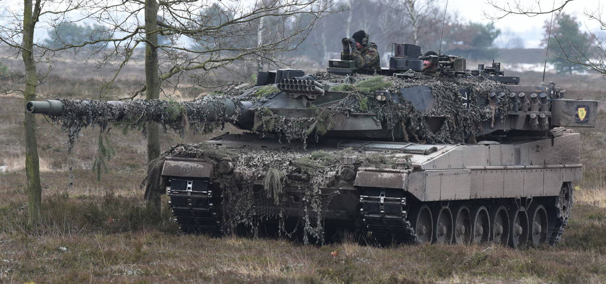 Leopard 2 A6 német harckocsi. Forrás: Twitter/Jens Hermann Haas