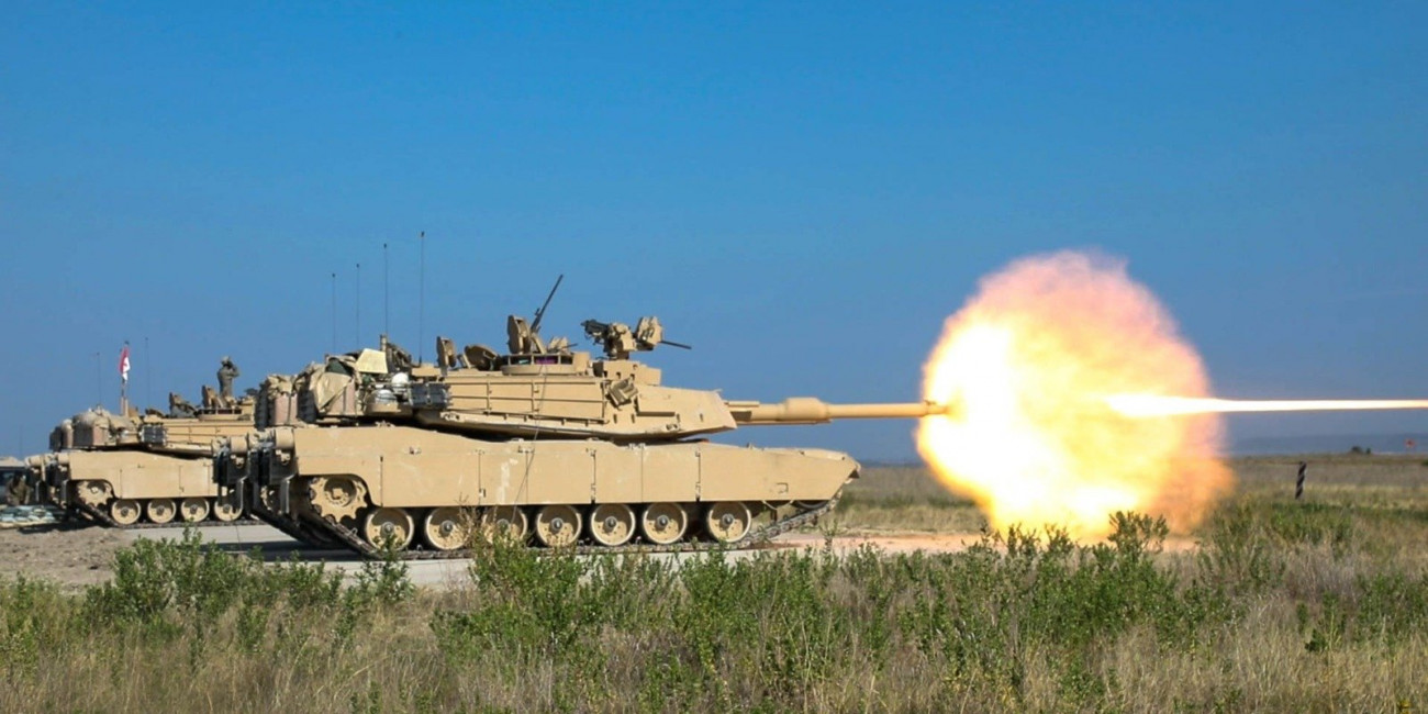 Amerikai M1 Abrams harckocsi. Forrás:Twitter/АЗОВ South