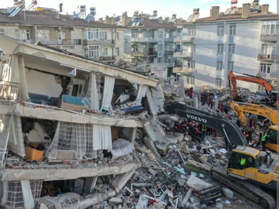 Törökországi földrengés. Forrás:Twitter/سیمی