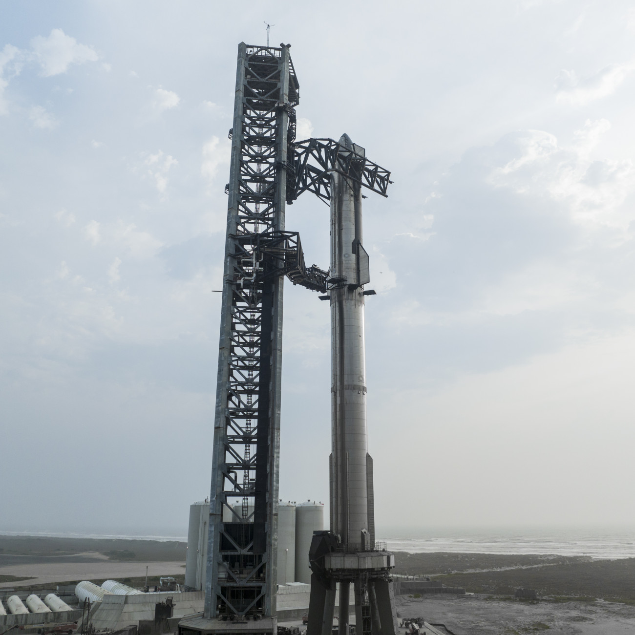 Indításra kész a Starship, a világ eddigi legnagyobb űrrakétája. Forrás:Twitter/SpaceX