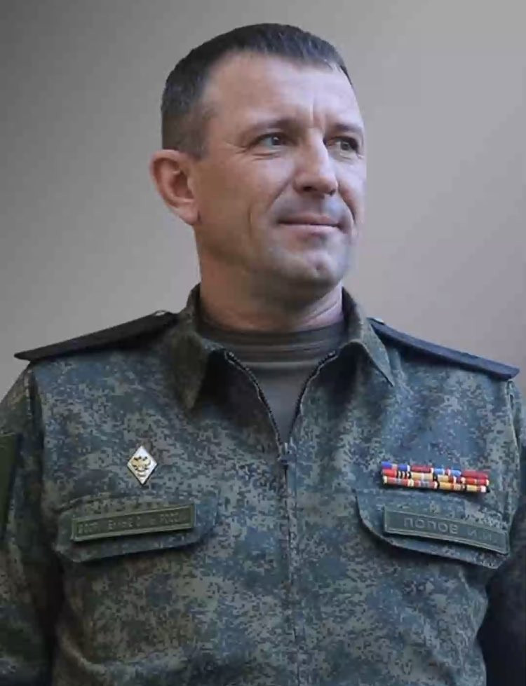 Ivan Popov vezérőrnagy az Ukrajnában harcoló orosz 58. Hadsereg leváltott parancsnoka. Forrás:Twitter/Tony