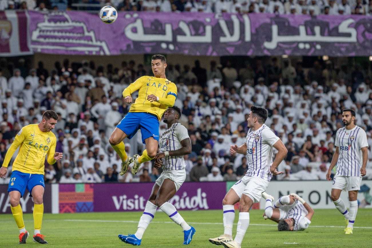  Cristiano Ronaldo (7) of Al Nassr in action during the AFC Champions League Quarterfinal match between Al Ain and Al Nassr at Hazza bin Zayed Stadium in Abu Dhabi, United Arab Emirates on March 04, 2024. (Photo by Waleed Zein/Anadolu via Getty Images)