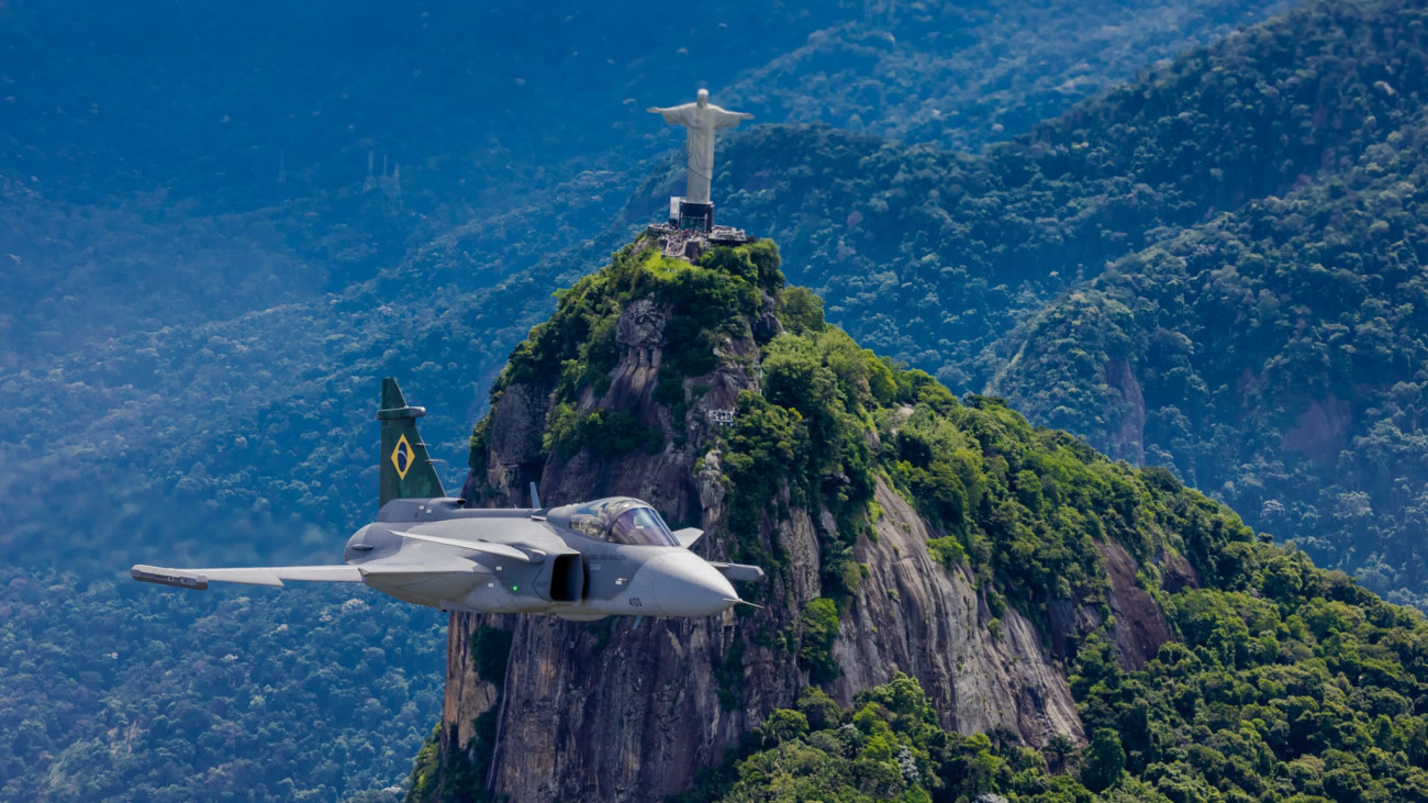 A brazil légierő egyik Gripen E vadászbombázója. Forrás: SAAB