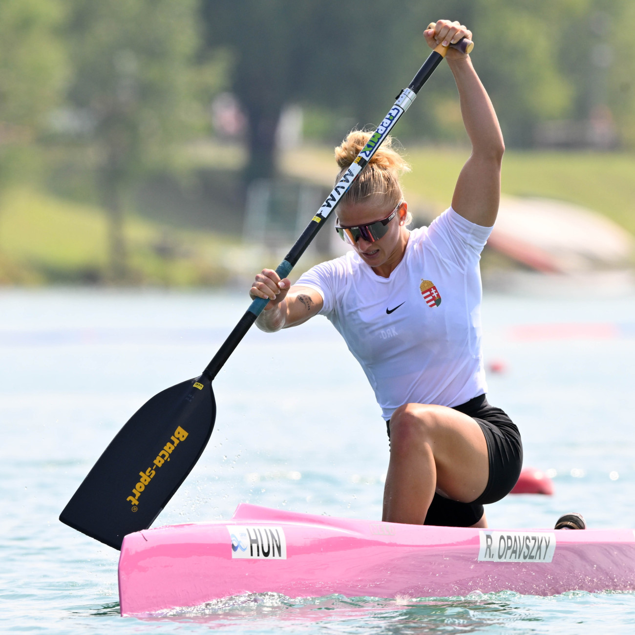 Milánó, 2025. augusztus 23.
Opavszky Réka a kajak-kenu világbajnokság női kenu egyes 500 méteres számának döntőjében Milánóban 2025. augusztus 23-án.
MTI/Czeglédi Zsolt