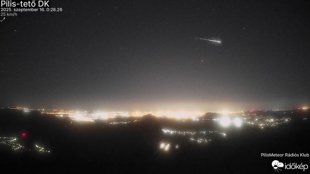 Meteor az Időkép.hu fényképén.