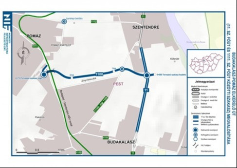 A Pomázt és Budakalászt tehermentesíteni hivatott 2,8 kilométer hosszú útszakasz.