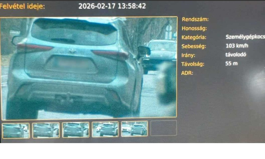 A Budapesti Rendőrkapitányság X. Kerületi Rendőrkapitányság illetékességi területén 2026. február 9. és 22. között összesen 248 gyorshajtást mértek be és szankcionáltak a fővárosi egyenruhások.
