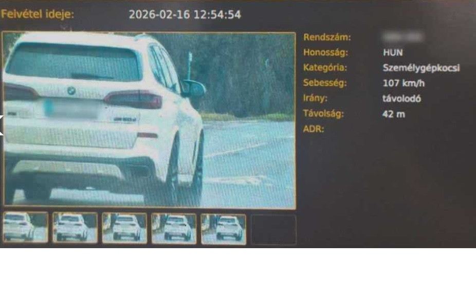 A Budapesti Rendőrkapitányság X. Kerületi Rendőrkapitányság illetékességi területén 2026. február 9. és 22. között összesen 248 gyorshajtást mértek be és szankcionáltak a fővárosi egyenruhások.