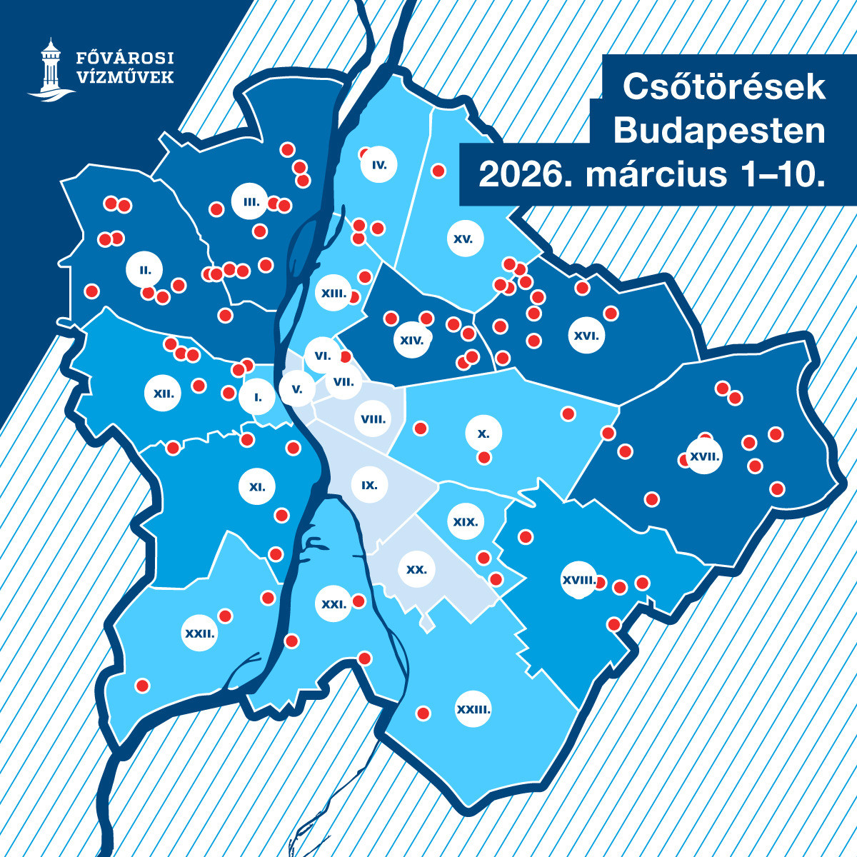 Megemelkedett a csőtörések száma Budapesten tavasszal