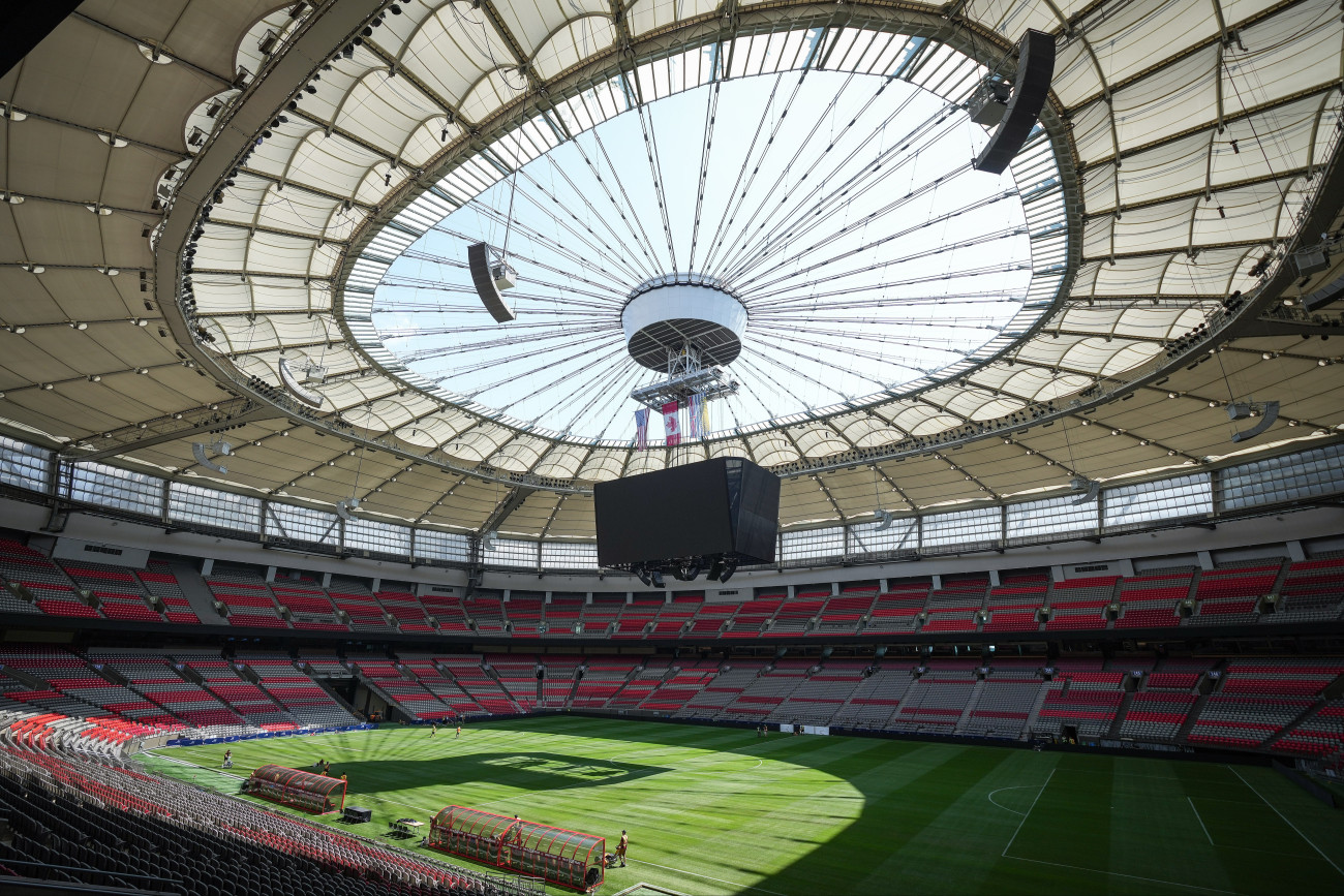 Vancouver, 2026. május 11.
A 2026-os labdarúgó-világbajnokság egyik helyszíne, a vancouveri BC Place Stadion 2024. július 26-án. A 2026-os labdarúgó-világbajnokságot 2026. június 11. és július 19. között rendezik az Egyesült Államokban, Kanadában és Mexikóban.
MTI/AP/The Canadian Press/Darryl Dyck