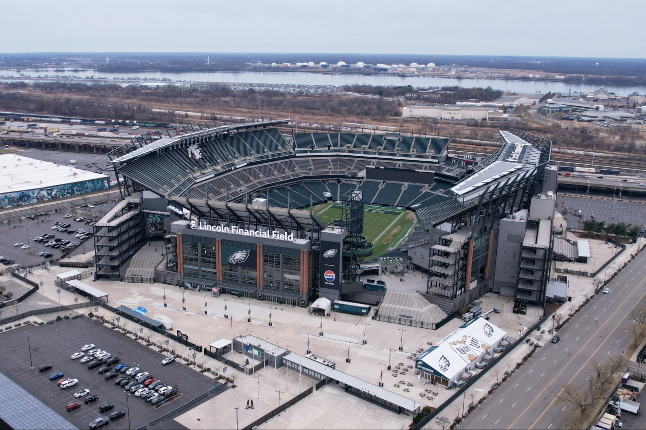 Philadelphia, 2026. május 11.
A 2026-os labdarúgó-világbajnokság egyik helyszíne, a Philadelphia Stadion 2026. január 14-én. A 2026-os labdarúgó-világbajnokságot 2026. június 11. és július 19. között rendezik az Egyesült Államokban, Kanadában és Mexikóban.
MTI/AP/Bill Streicher