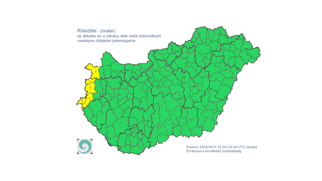 Riasztást adott ki a meteorológiai szolgálat.