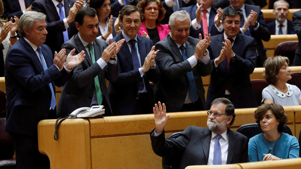 A spanyol szenátus megszavazta a katalán kormány feloszlatását tartalmazó javaslatcsomagot