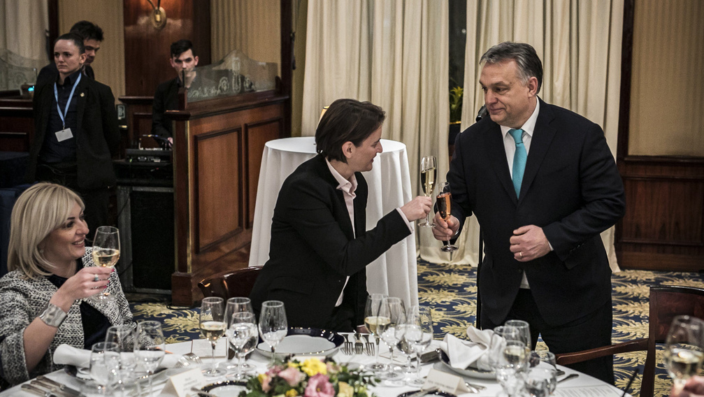 Vacsorával kezdődött a magyar-szerb csúcs
