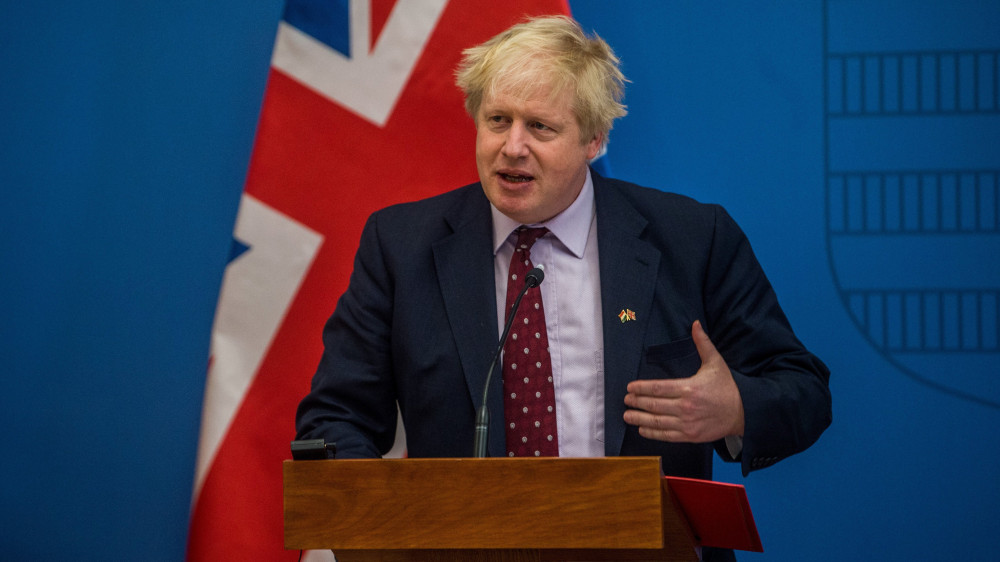 Boris Johnson brit külügyminiszter sajtótájékoztatón beszél, amelyet Szijjártó Péter külgazdasági és külügyminiszterrel megbeszélésük után tartottak a Külgazdasági és Külügyminisztériumban 2018. március 2-án.