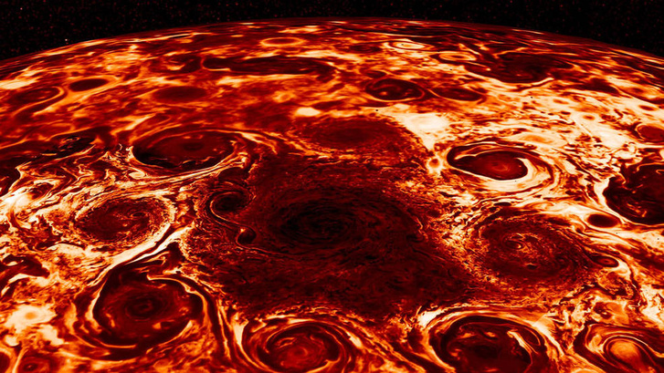Ez nem semmi: kiderült, mi van a Jupiter színes felhői alatt - videó