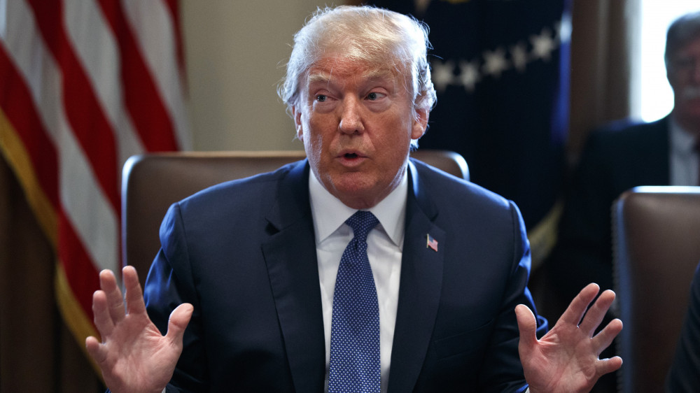 Washington, 2018. április 9.Donald Trump amerikai elnök kabinetjének ülésén a washingtoni Fehér Házban 2018. április 9-én. (MTI/AP/Evan Vucci)