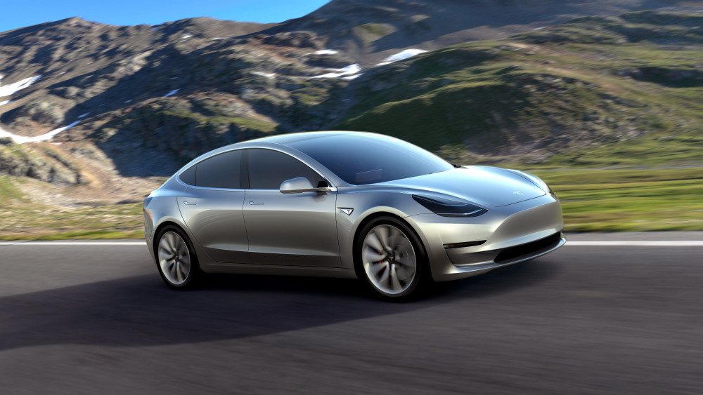 A Tesla új, az eddigieknél lényegesen olcsóbb elektromos autója, a Model 3.