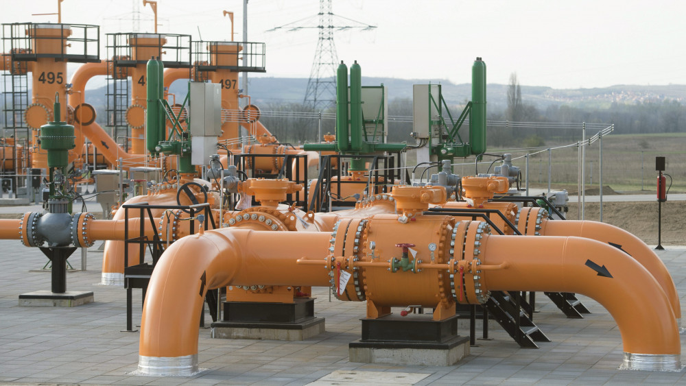 A Pest megyei Szada melletti tranzitállomás 2014. március 27-én, ahol a magyar és a szlovák földgázhálózatot összekapcsolták.
