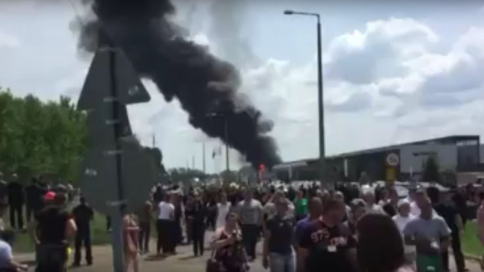 Hatalmas lángok egy nyírbátori vegyi üzemnél - videó
