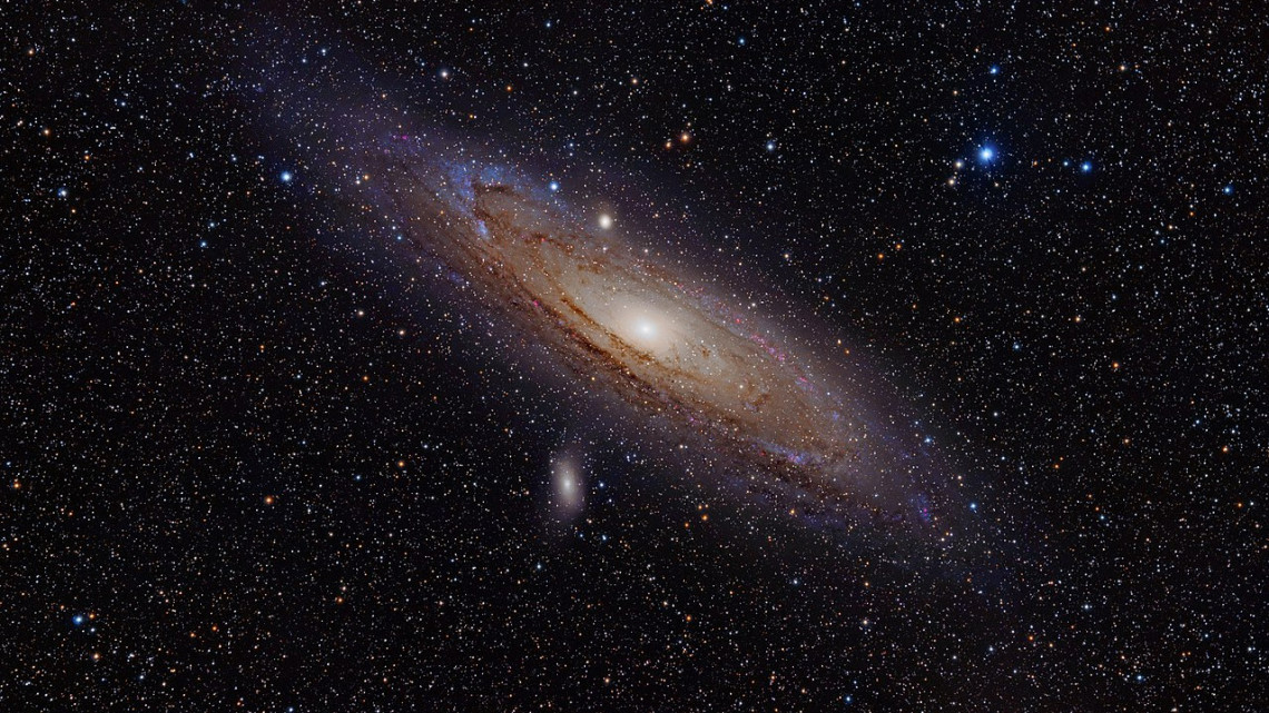 Az Androméda galaxis (Forrás: Wikipedia / NotFromUtrecht)
