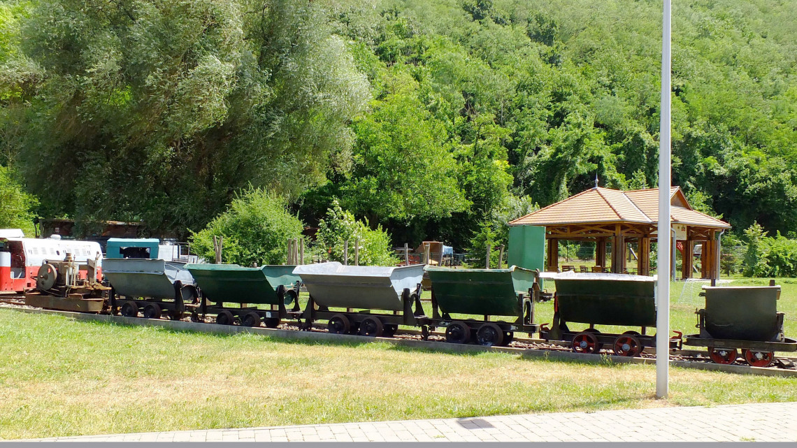 Egy téglagyári mozdony csillékkel a Kemencei Erdei Múzeumvasútban. A kiállításon látható járművek évtizedekkel ezelőtt bányákban, gazdasági vasutakon, erdei vonalakon dolgoztak. Amikor ezek a vonalak megszűntek, közadakozással kerültek a Börzsönybe. Ezeket vasútbarátok újították fel, hozták üzemképes állapotba.