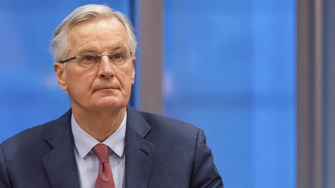 Michel Barnier, az Európai Bizottságnak az Európai Unióból történő brit kiválás ügyében felelős főtárgyalója az Európai Parlament Brexit-ügyi Csoportjának ülésén az Európai Parlament brüsszeli épületében 2019. január 30-án.