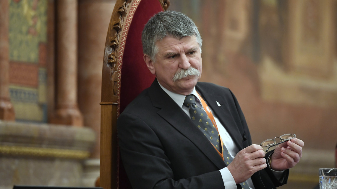 Kövér László házelnök  az Országgyűlés plenáris ülésén 2019. február 18-án.