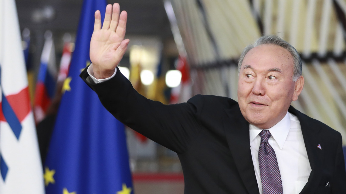 2018. október 18-án Brüsszelben készített kép Nurszultan Nazarbajev kazah elnökről, aki 2019. március 19-én bejelentette lemondását.
