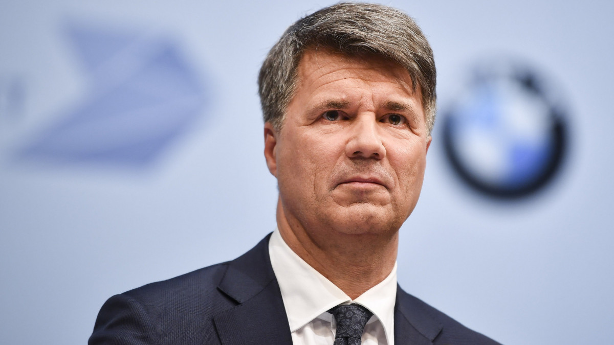 Harald Krüger, a BMW német járműgyártó vezérigazgatója a cég előző évi pénzügyi mérlegét ismertető müncheni sajtótájékoztatón 2019. március 20-án.