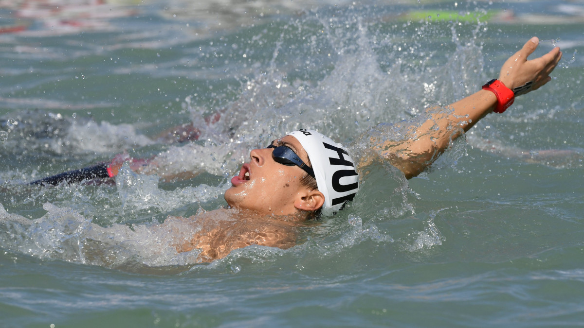Gyurta Gergely a 17. vizes világbajnokság férfi 25 kilométeres nyíltvízi úszásának versenyében Balatonfüreden 2017. július 21-én.