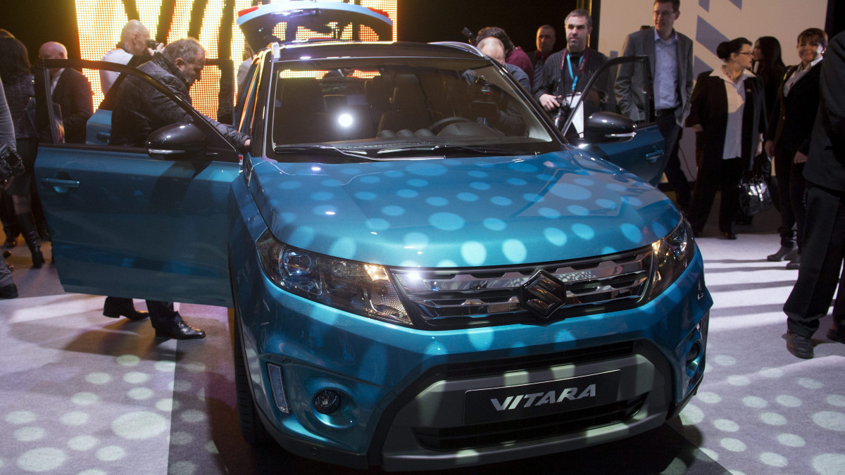 Az új Suzuki Vitara a modell sorozatgyártásának indulása alkalmából rendezett ünnepségen a Magyar Suzuki Zrt. esztergomi gyárában 2015. március 5-én.