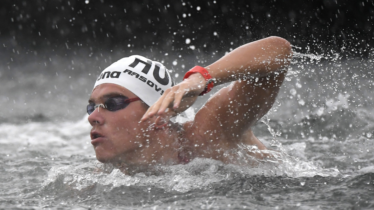 Rasovszky Kristóf a nyíltvízi úszók férfi 25 kilométeres versenyén a 18. vizes világbajnokságon a dél-koreai Joszuban 2019. július 19-én.