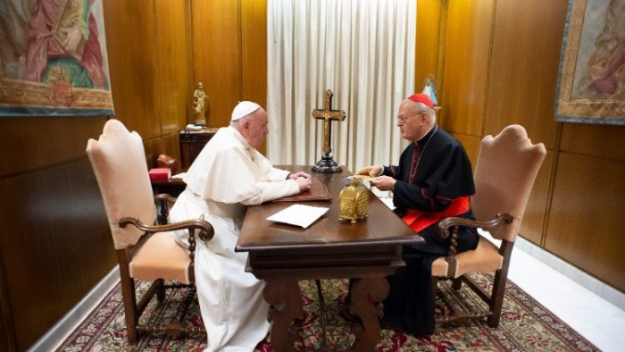 Magánkihallgatáson járt a pápánál Erdő Péter