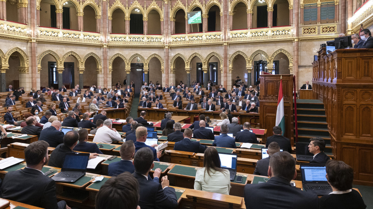 Az Országgyűlés plenáris ülése 2020. május 19-én.