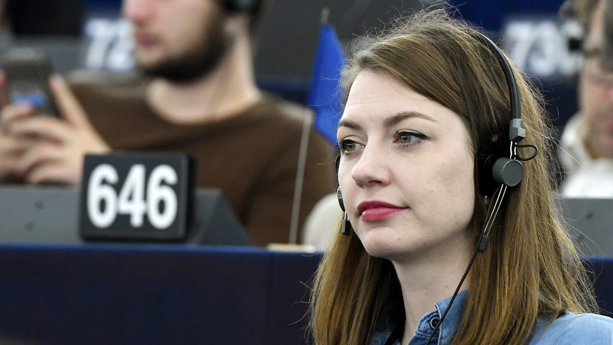 Donáth Anna Júlia, a Momentum képviselője az Európai Parlament (EP) plenáris ülésén Strasbourgban 2019. július 16-án.