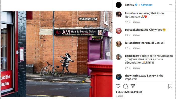 Valóban Banksyé az új nottinghami graffiti