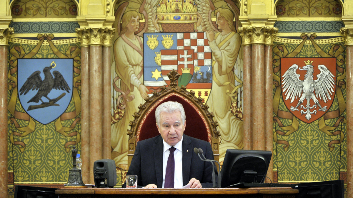 Jakab István, az Országgyűlés fideszes alelnöke a parlament plenáris ülésén 2020. november 3-án.