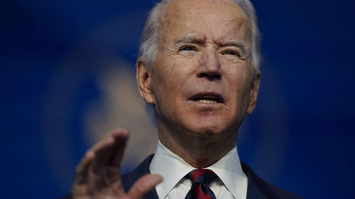 Joe Biden megválasztott amerikai elnök bemutatja leendő kormányának környezet- és klímavédelmi feladatokra jelölt tisztségviselőit a delaware-i Wilmingtonban 2020. december 19-én.