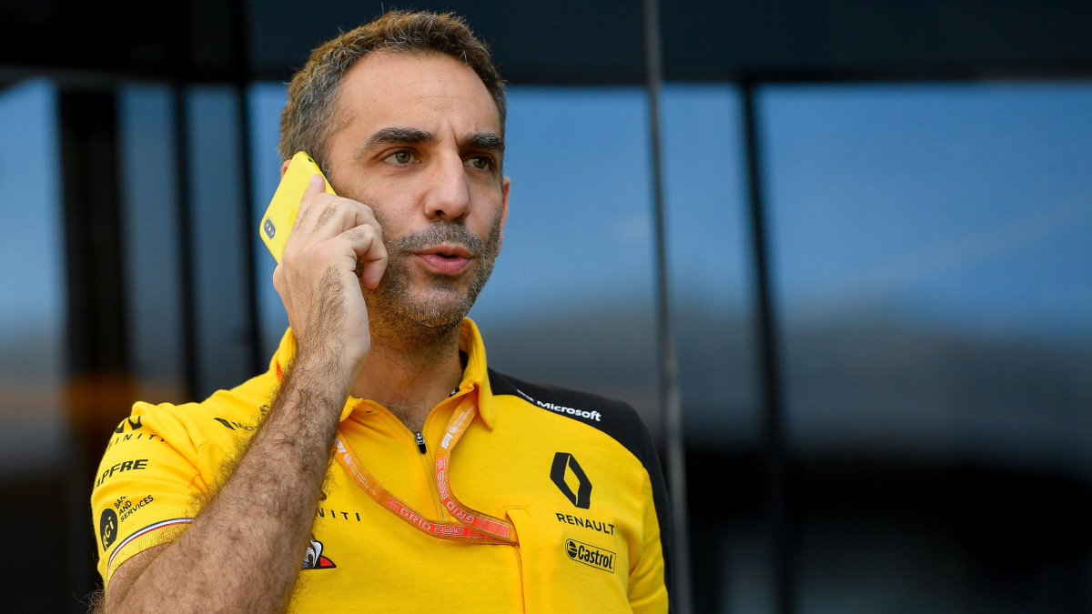 Cyril Abiteboul, a Renault csapatfőnöke a Forma-1-es Magyar Nagydíj első szabadedzése előtt a mogyoródi Hungaroringen 2019. augusztus 2-án.